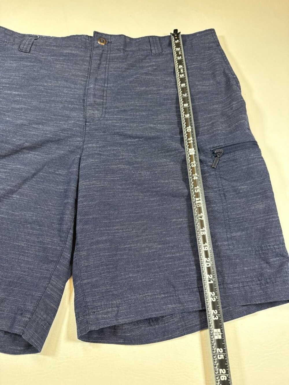 True Nation Mens Blue Cargo Shorts Button-Zip Front Size 44 (BB651) - Picture 3 of 8